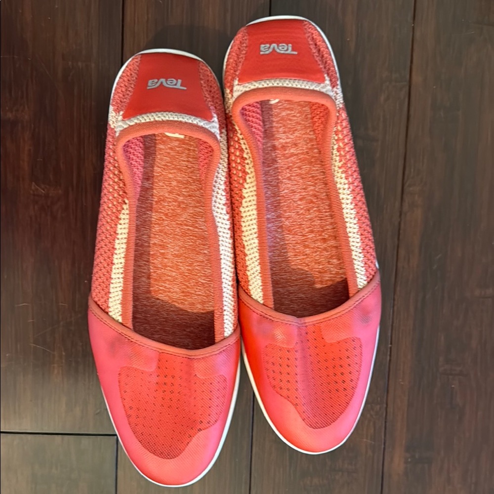 Teva Red Flats with Breathable Design